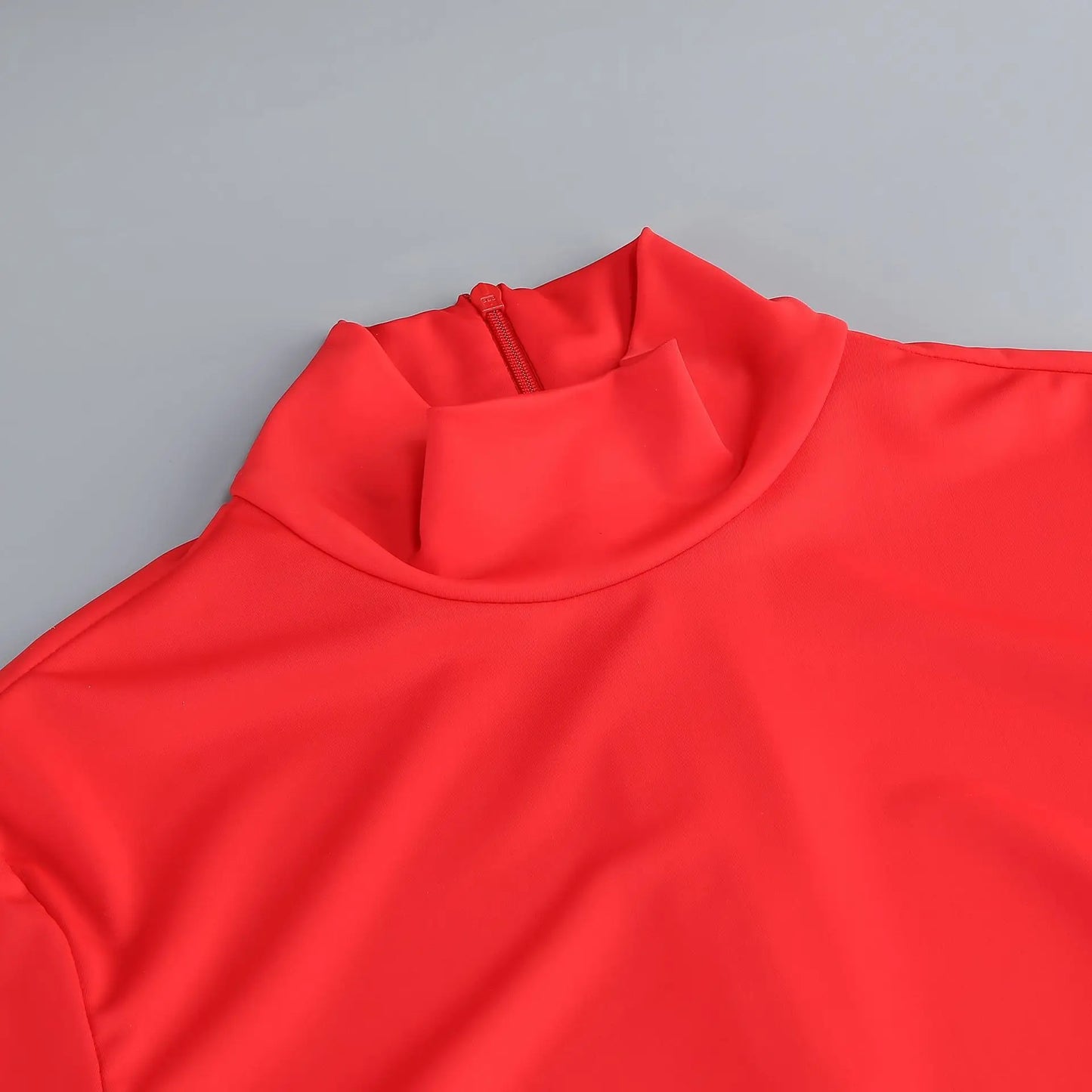 NastyENF Shredded Stand Collar Full Sleeved High End Party Dress