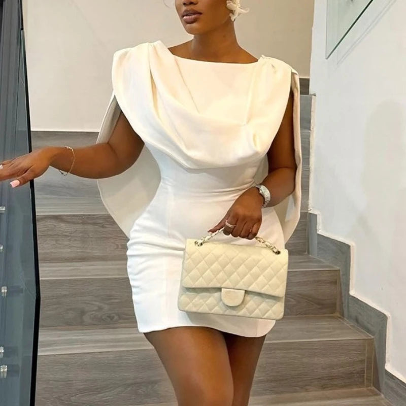 NastyENF Angelic Backless Bodycon Mini Dress with Swinging Neck