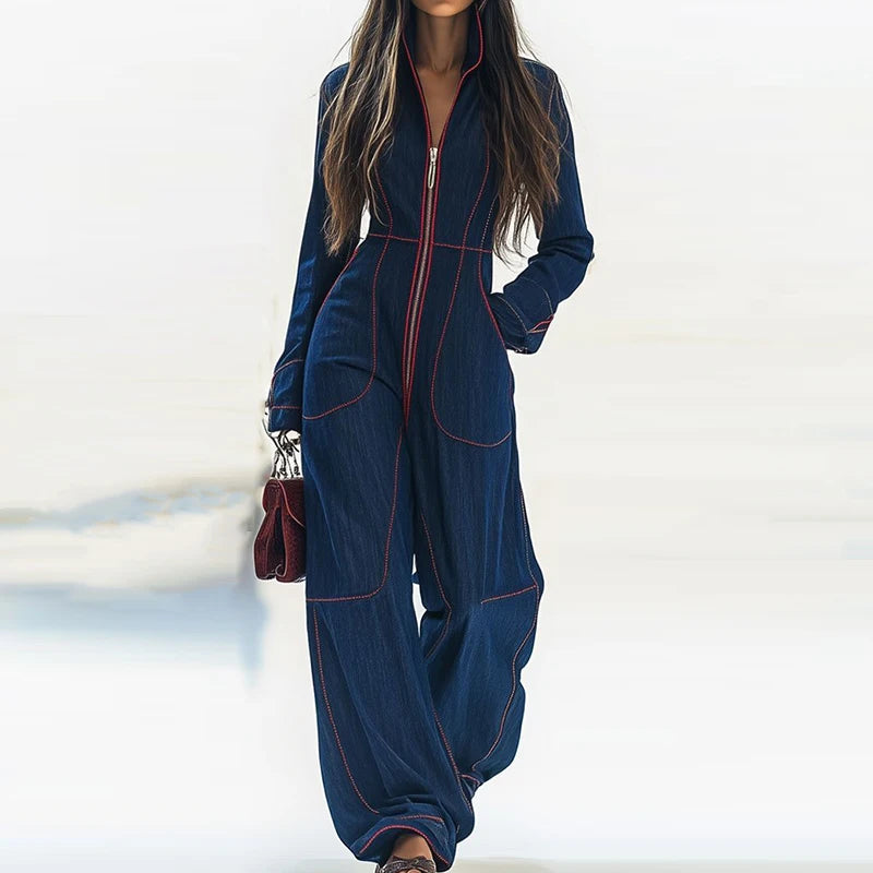 NastyENF Loose Change Simple Chic Wide Leg Jumpsuit