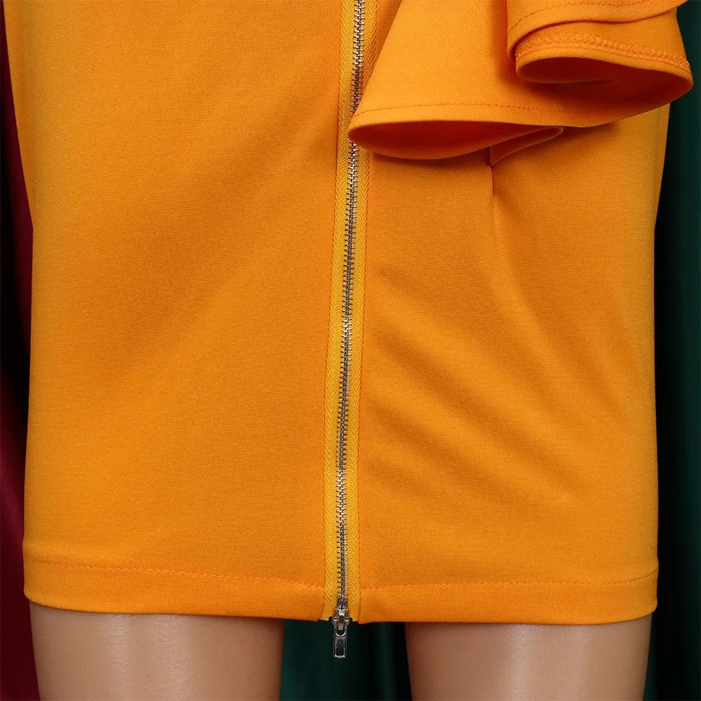 NastyENF Ruffle the Surface Sexy High Waisted Bodycon Skirt with Ruffle detail