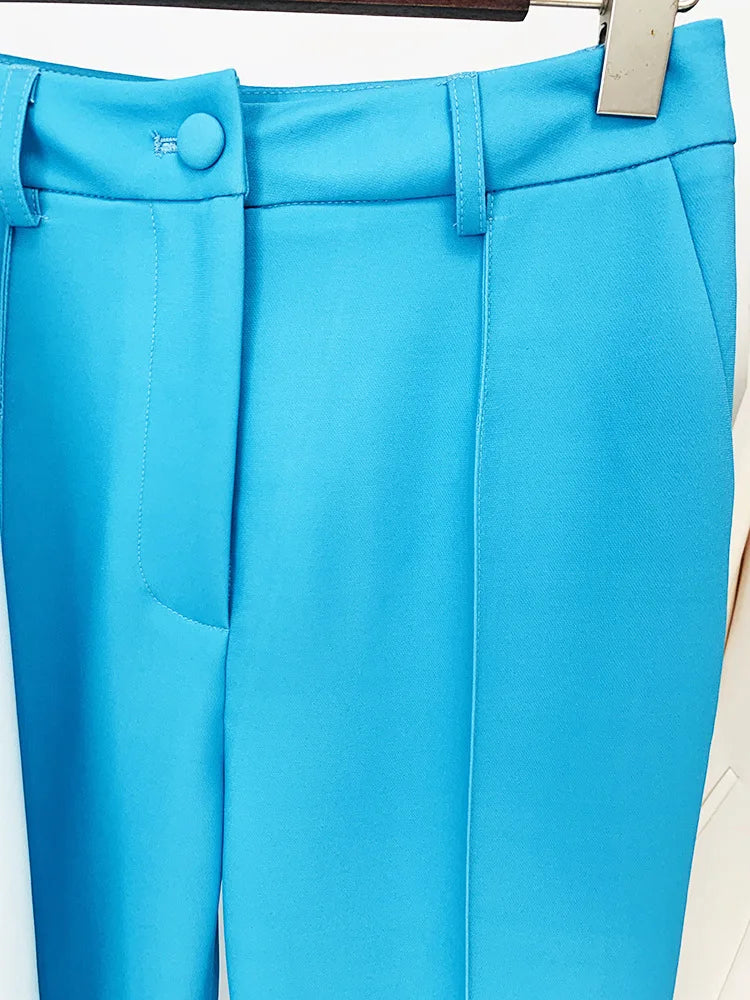 NastyENF Blocked Contrast Color Block Blazer and Pencil Pants