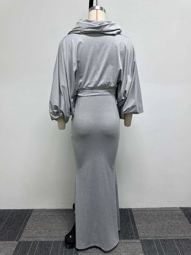 NastyENF Crown Me Sexy Skirt Set with Long Sleeve Hoodie