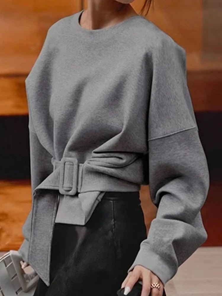 NastyENF No Sweat Stylish Sweatshirt with Belt Buckle Detail