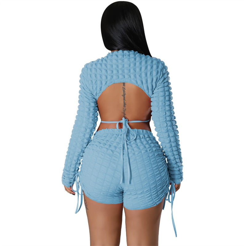 NastyENF Pillowtalk Two Piece Backless Short Set