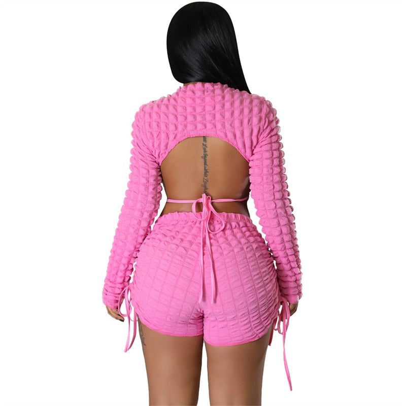 NastyENF Pillowtalk Two Piece Backless Short Set