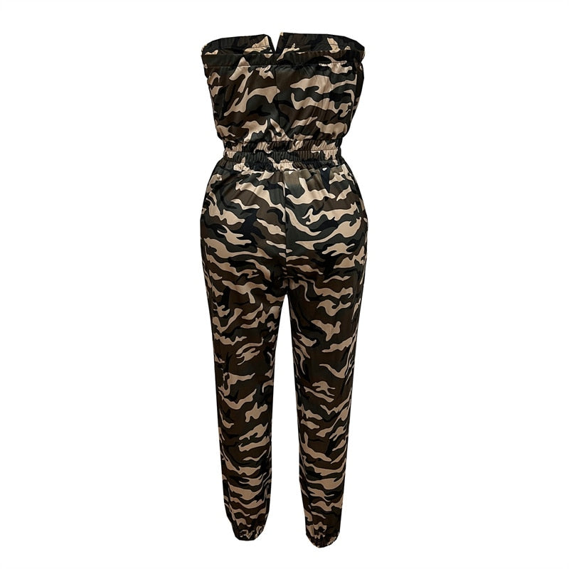 NastyENF Armed Forces Sexy Camouflage Bodycon Jumpsuit